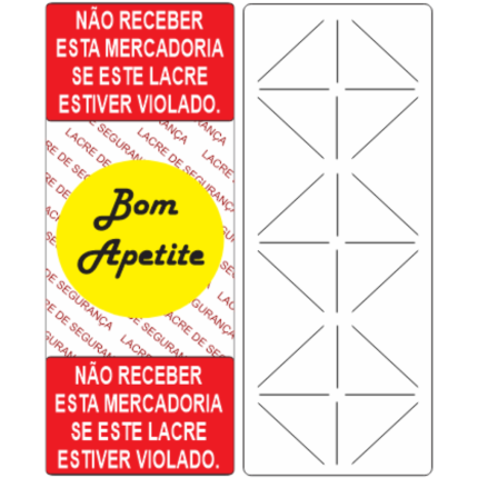 Lacre de Delivery Personalizado 100x40