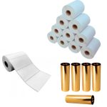 10 Rolos de Etiqueta Adesiva BOPP Fosco 100x70 + 5 Ribbons Misto 110x74
