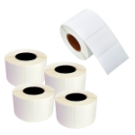 Kit com 5 Rolos de Etiqueta Adesiva para Balança Papel Couchê Térmico 60x40