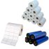 10 Rolos de Etiqueta Adesiva Papel Couchê 33x21x3 + 5 Ribbons Cera 110x74