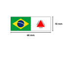 Etiqueta Bordada com Bandeira do Brasil e Minas Gerais - 50 Unidades