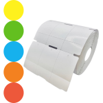 Kit com 5 Rolos de Etiqueta Adesiva Papel Couchê 35x60x3