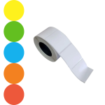 Kit com 10 Rolos de Etiqueta Adesiva para Balança Papel Couchê Térmico 40x40 - Imagem 2