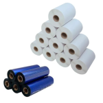 Kit com 10 rolos de Etiqueta Adesiva 33x21x3 BOPP Fosco + 5 Ribbons Resina